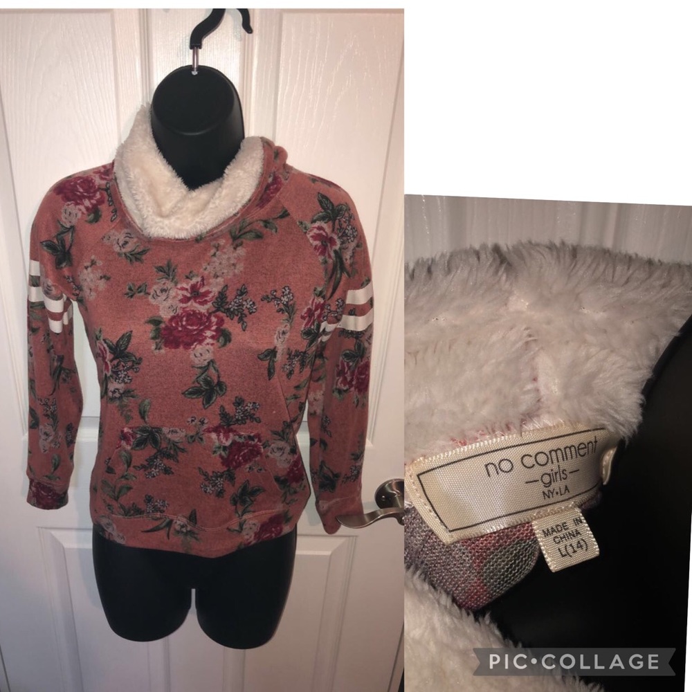 kids sweater with fuzzy turtle neck